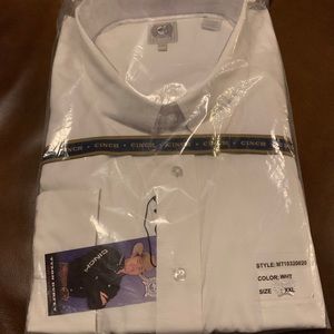 XXL Cinch Men’s Plain White Button Down